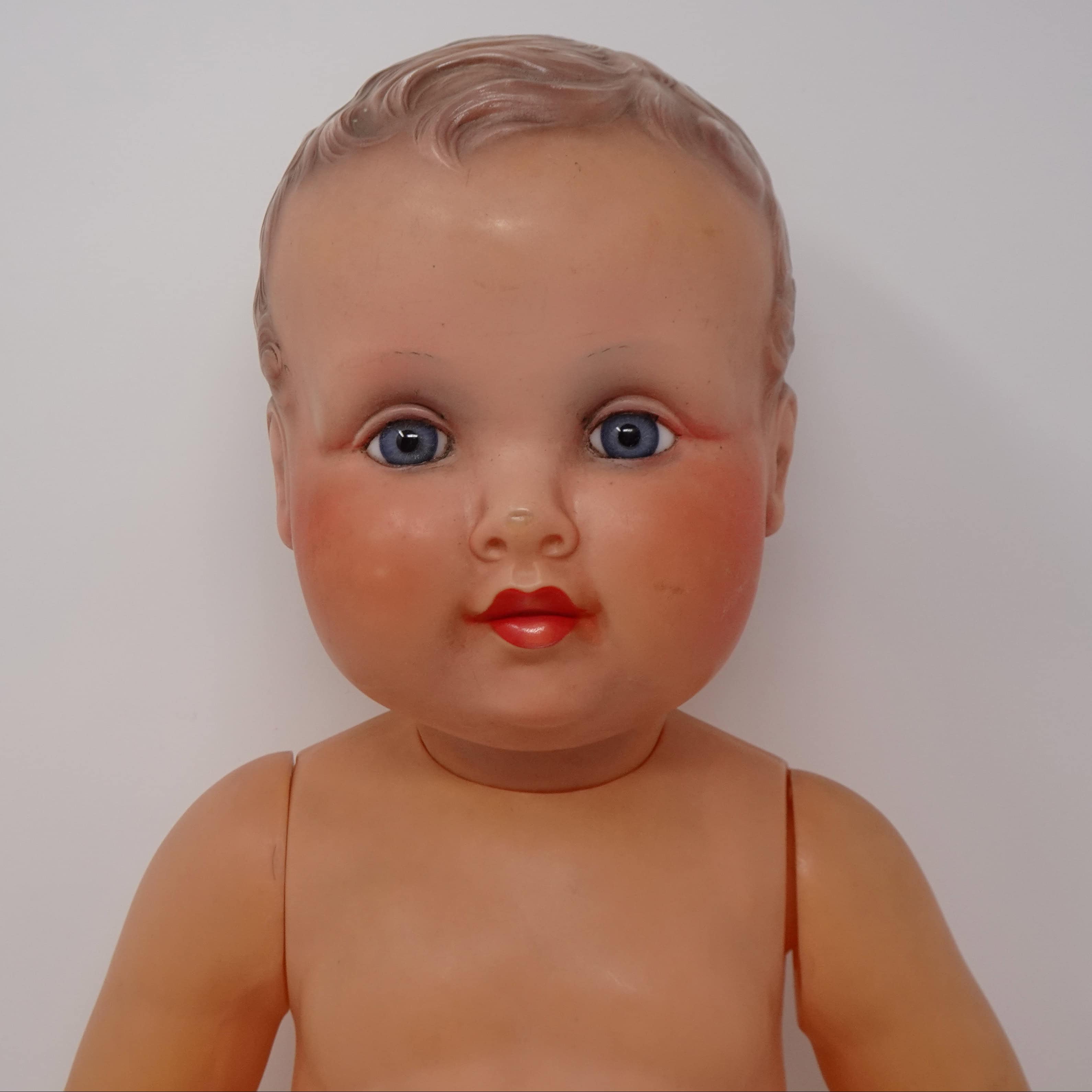Ancien baigneur Celluloïd Petitcollin 50 Cm yeux Fixes