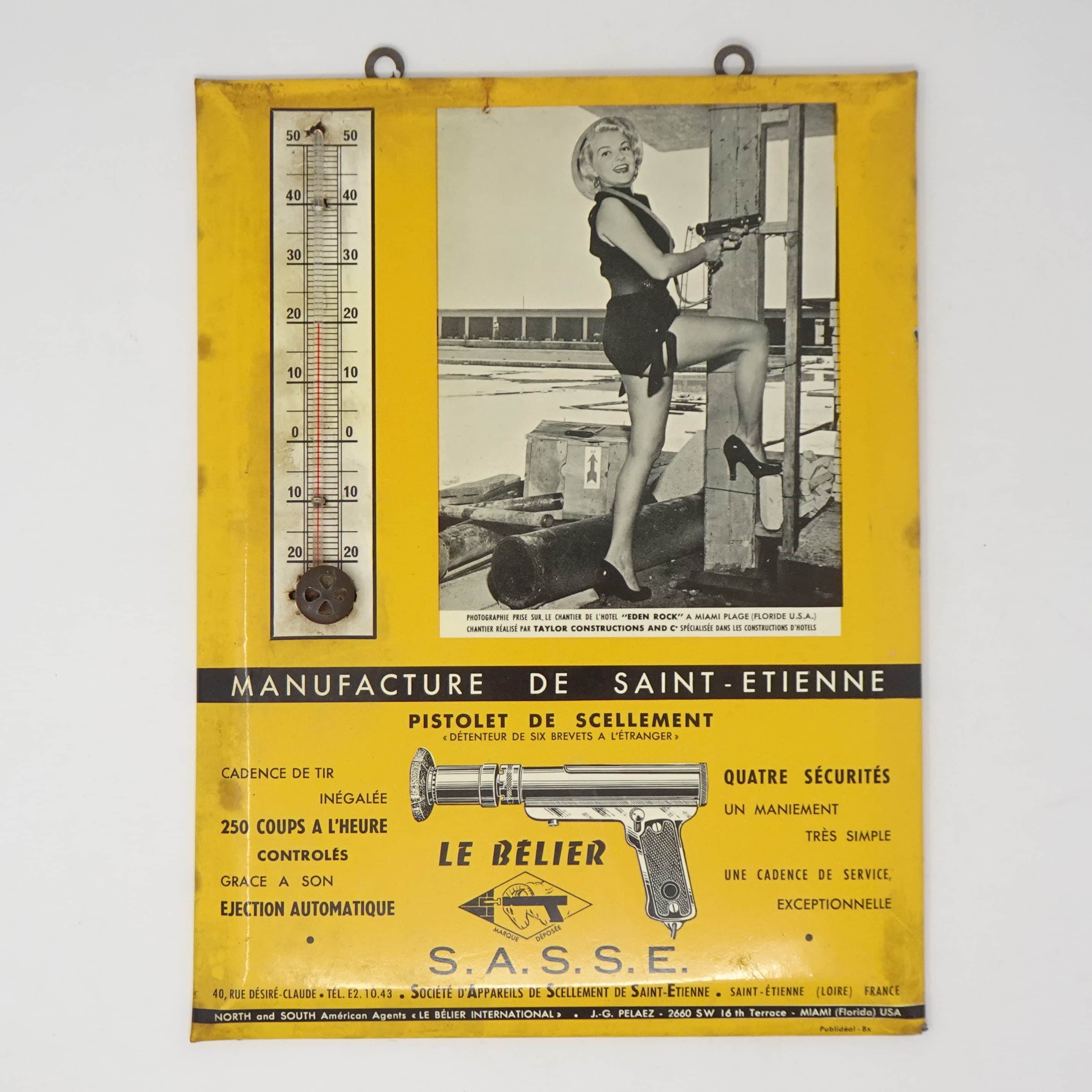 Thermomètre Publicitaire Vintage Penn Reels - Enseigne Pêche, USA, Occasion Avec Usure Normale