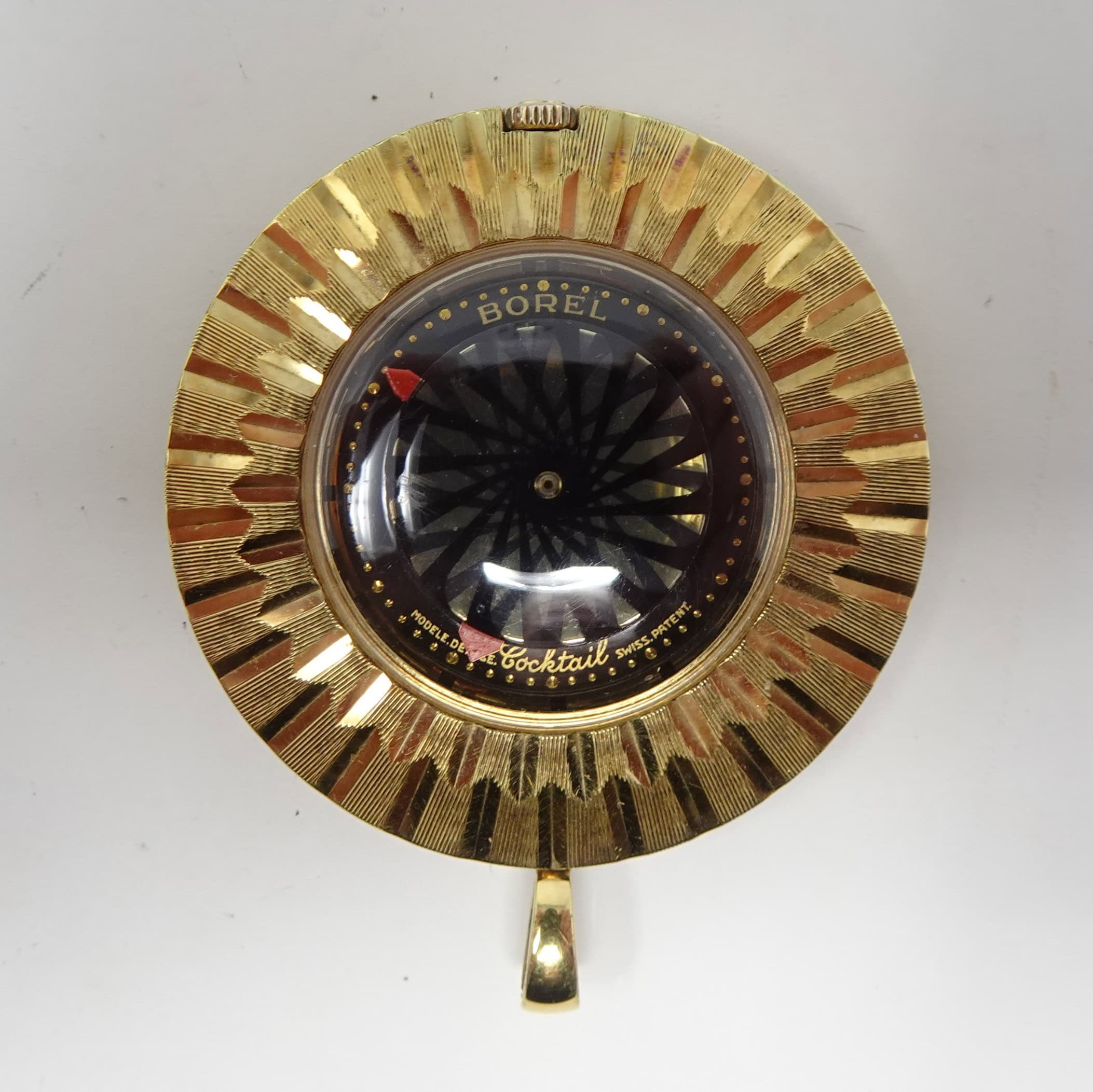 Cadran De Montre Vintage Borel Transparent/bleu - Disque Secondes Kaléidoscope 10,2 Mm - Pour Collection Ou Réparation